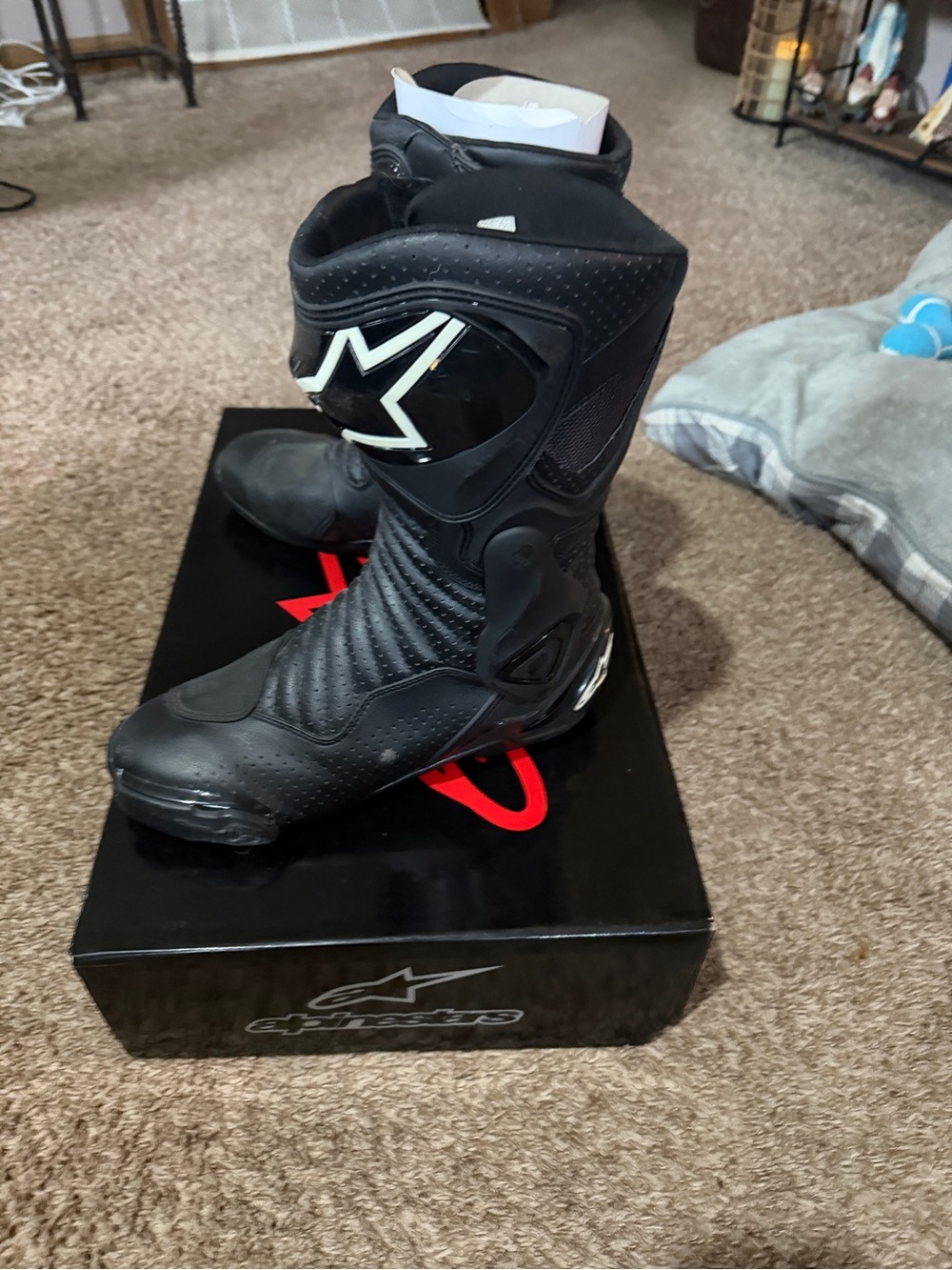 Alpinestars Black Motorcycle Racing Boots